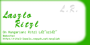 laszlo ritzl business card